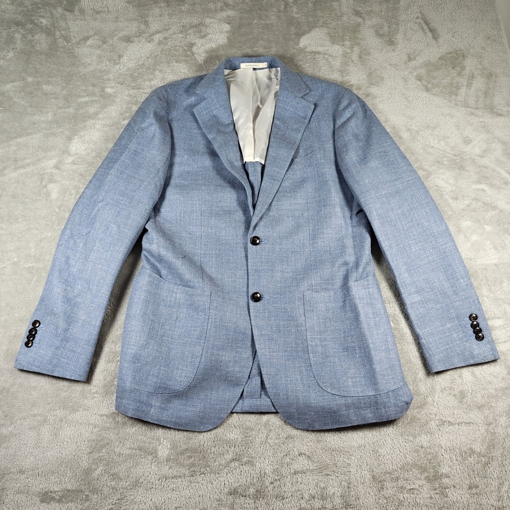 Suitsupply Blazer Men 50S Slim Wool Silk Linen Cashmere Havana Patch HL Textured